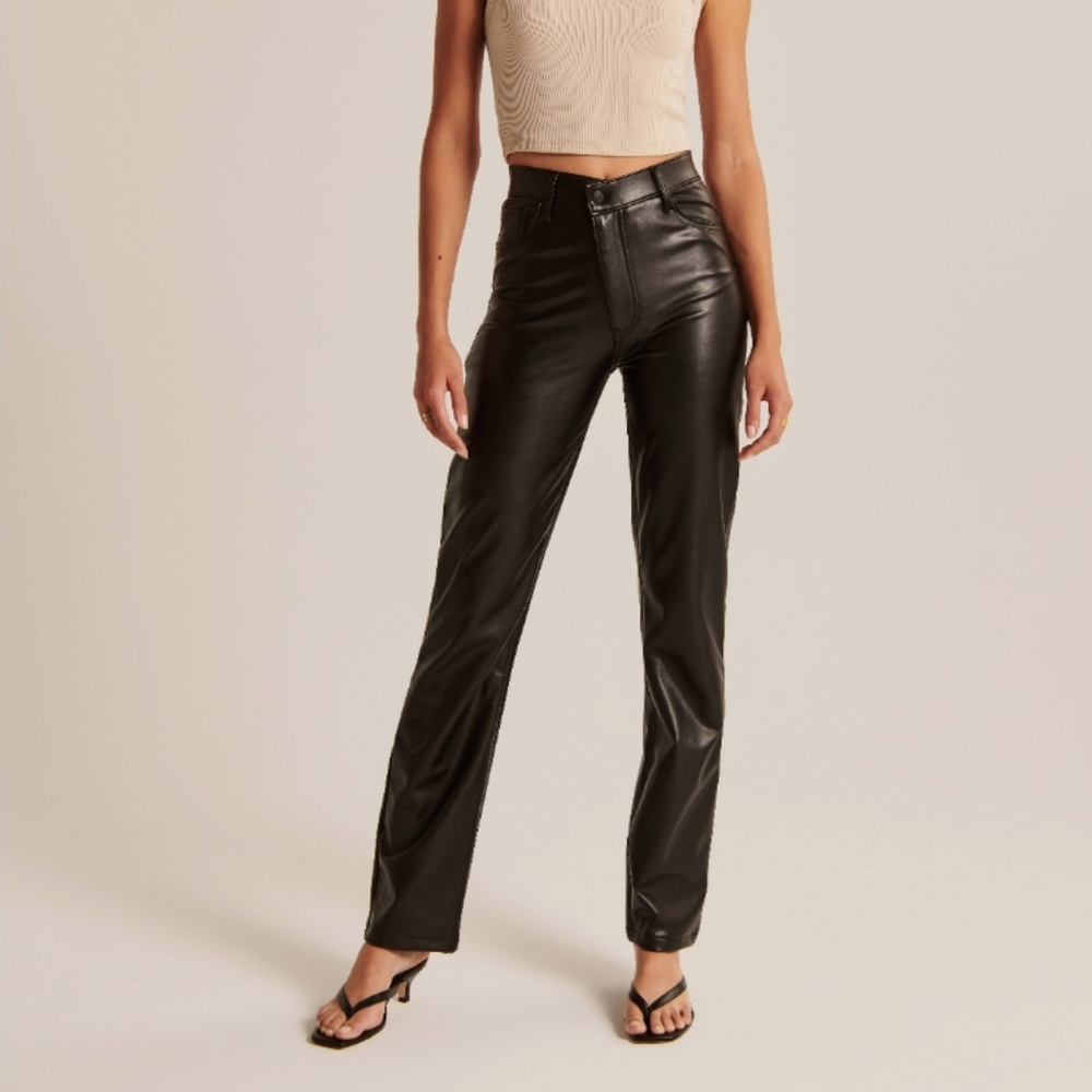 Abercrombie and Fitch faux leather plus size pants